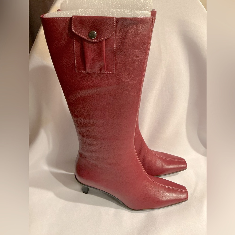 New Women’s Ann Taylor Loft Tall Red Heel Boots size 7.5 M